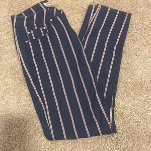 red and white striped jeans!